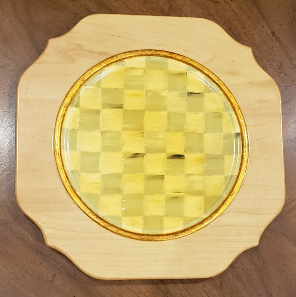 Mackenzie Childs Retired Wooden Charger